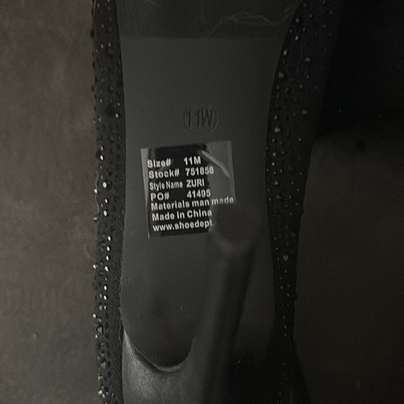 Black sequin bootie heels - Picture 3 of 3